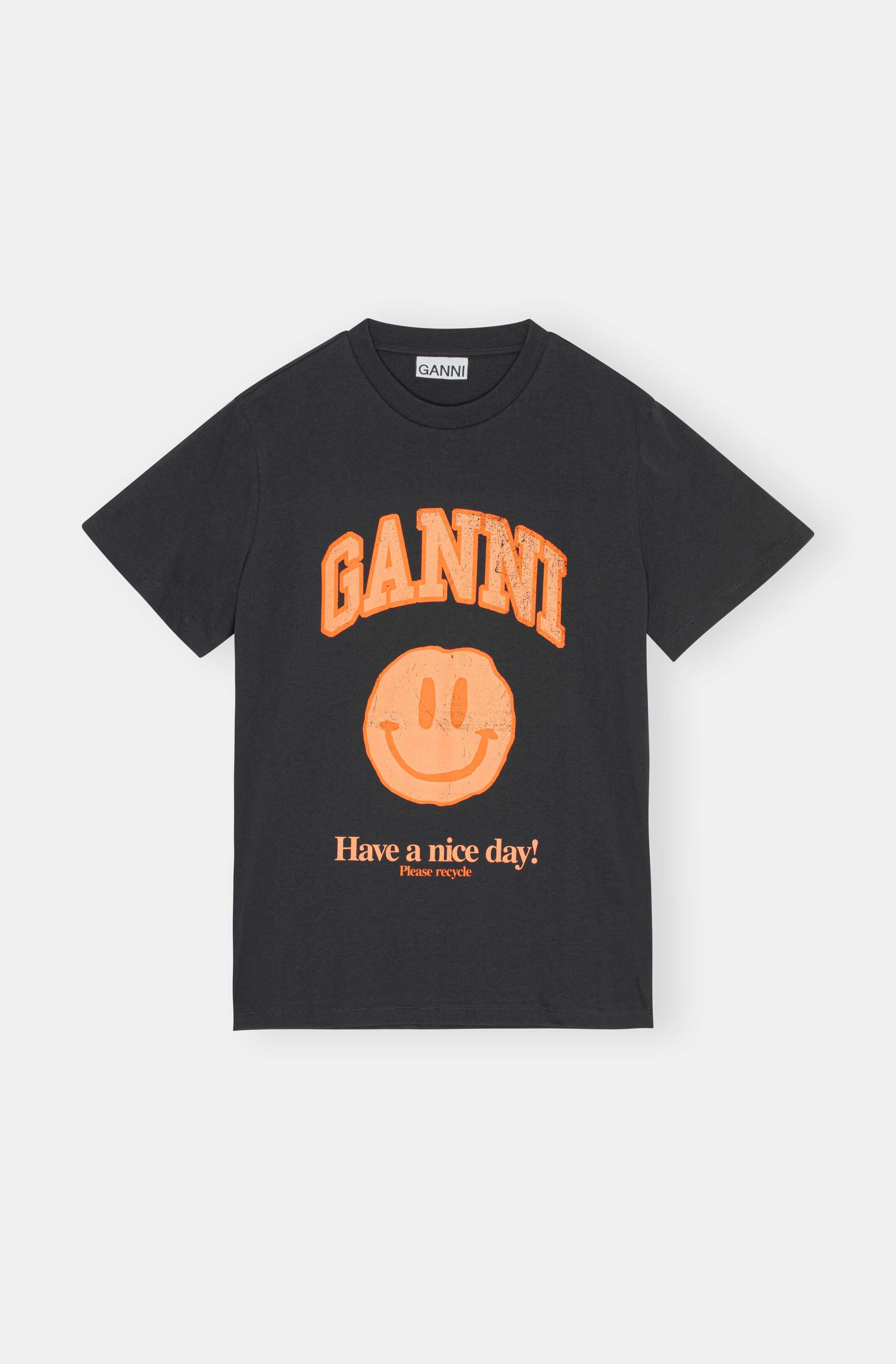 Ganni t shirt orange clearance