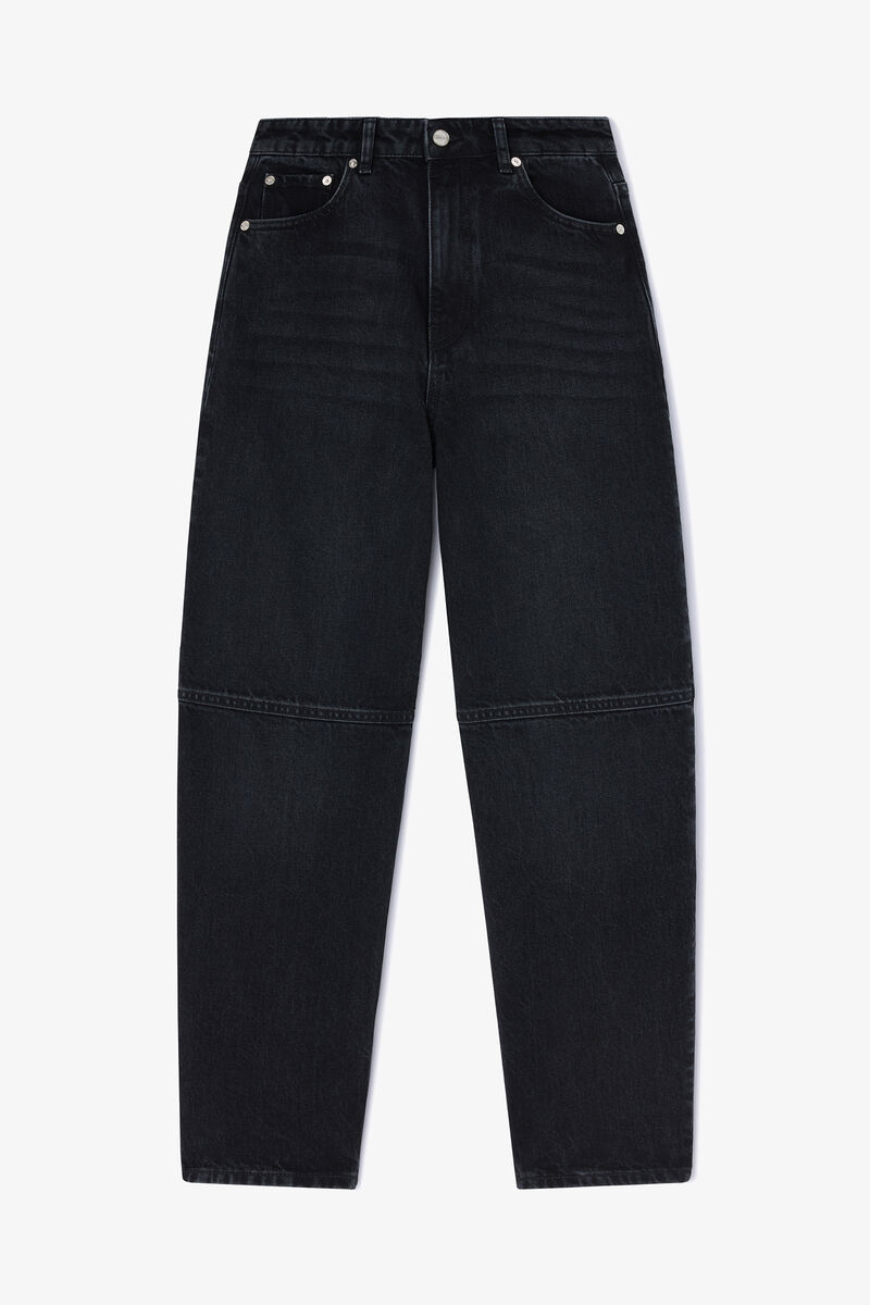 Jean noir Audri, Organic Cotton, in colour Black Washed - 1 - GANNI