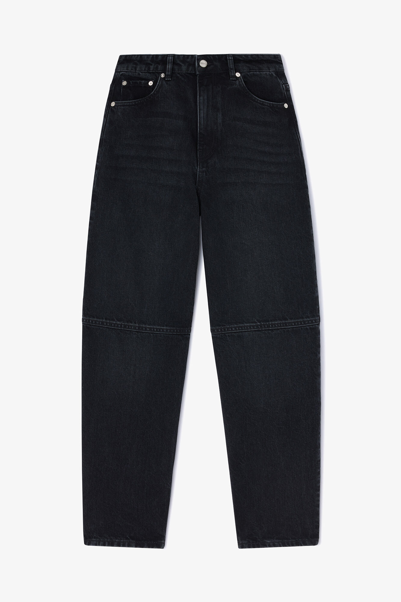 Jean noir Audri, Organic Cotton, in colour Black Washed - 1 - GANNI