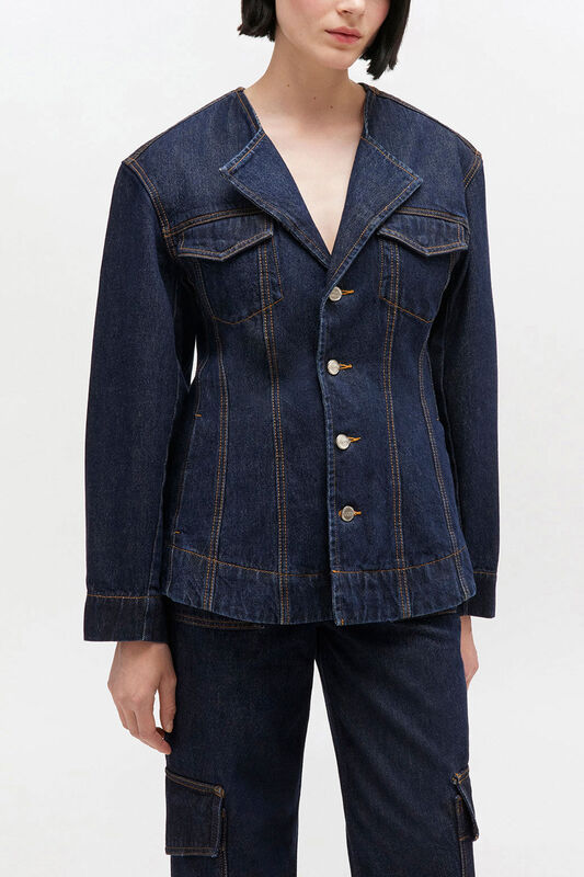 Dark Rinse Denim Blazer