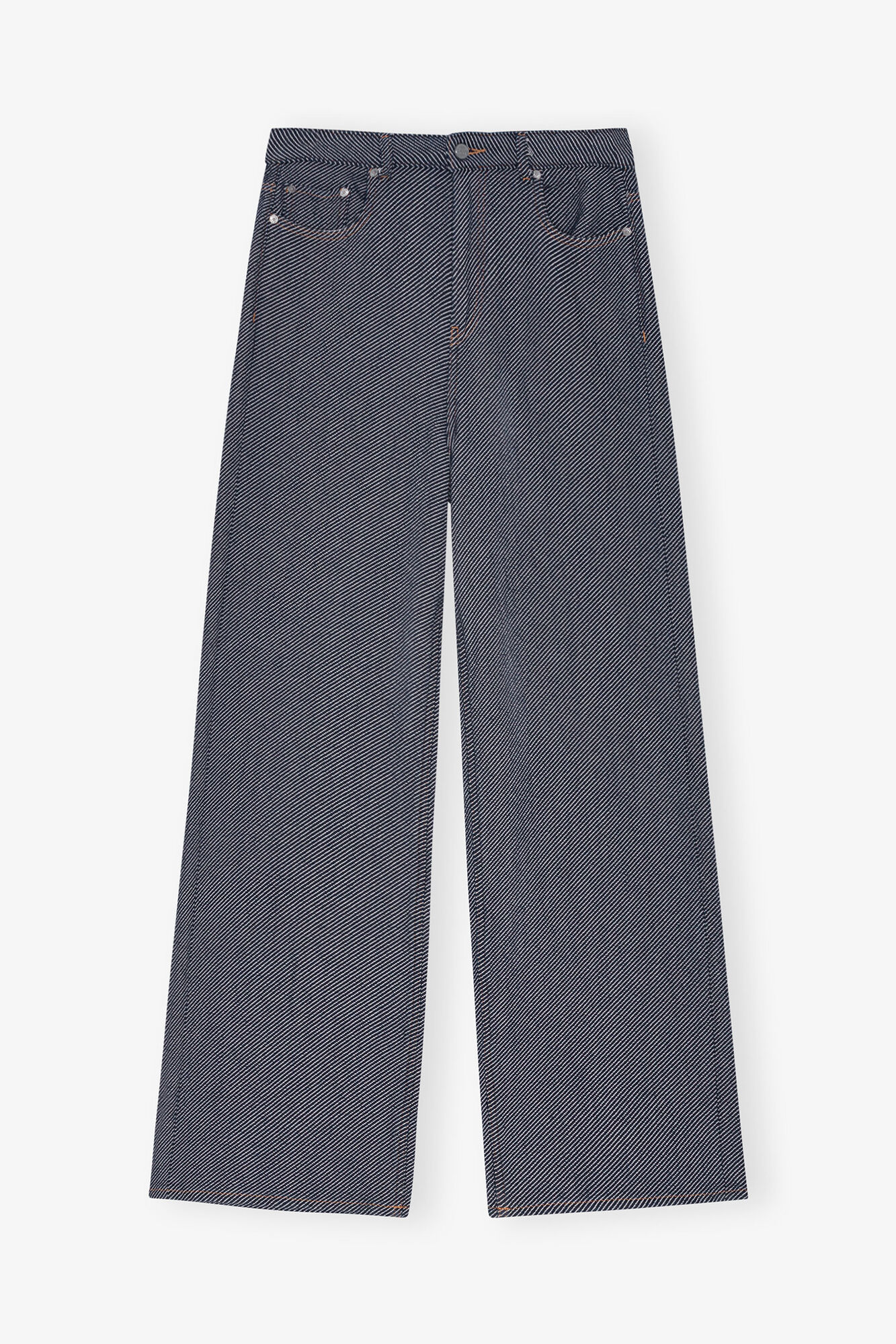 Blue Twill Marri Jeans, Organic Cotton, in colour Rinse - 1 - GANNI