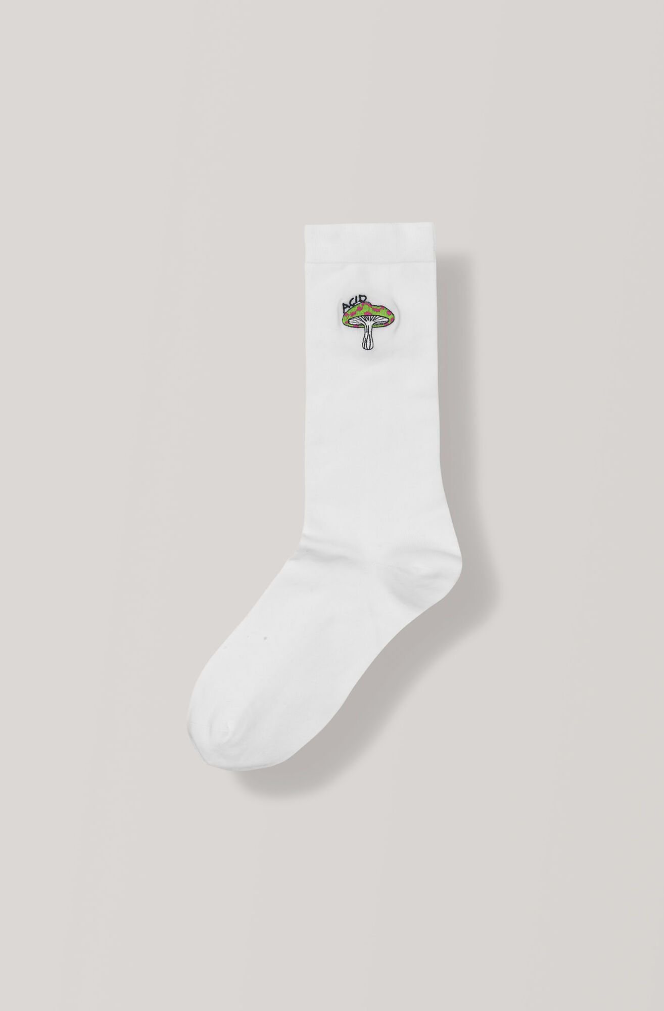 Classon Embroidery Ankle Socks, Mushroom, Vanilla Ice Classon Embroidery Ankle Socks, Mushroom, Vanilla Ice, hi-res
