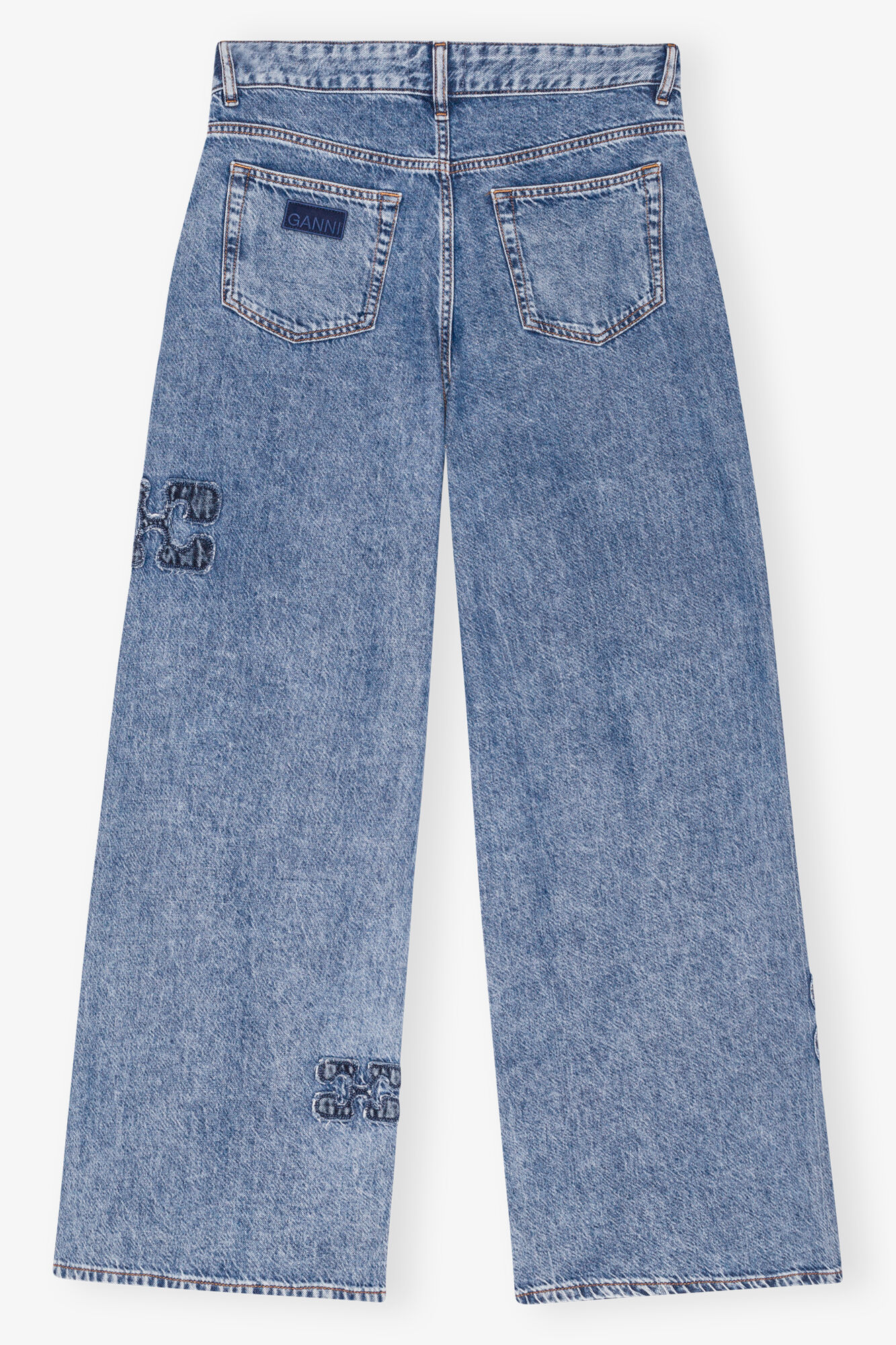 Blue Jeans, Lyocell, in colour Mid Blue Stone - 2 - GANNI