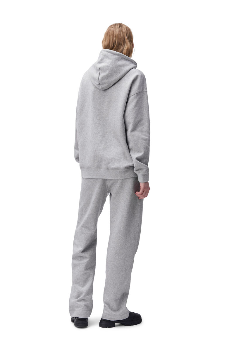 Sweat-shirt zippé oversize, Organic Cotton, in colour Paloma Melange - 2 - GANNI