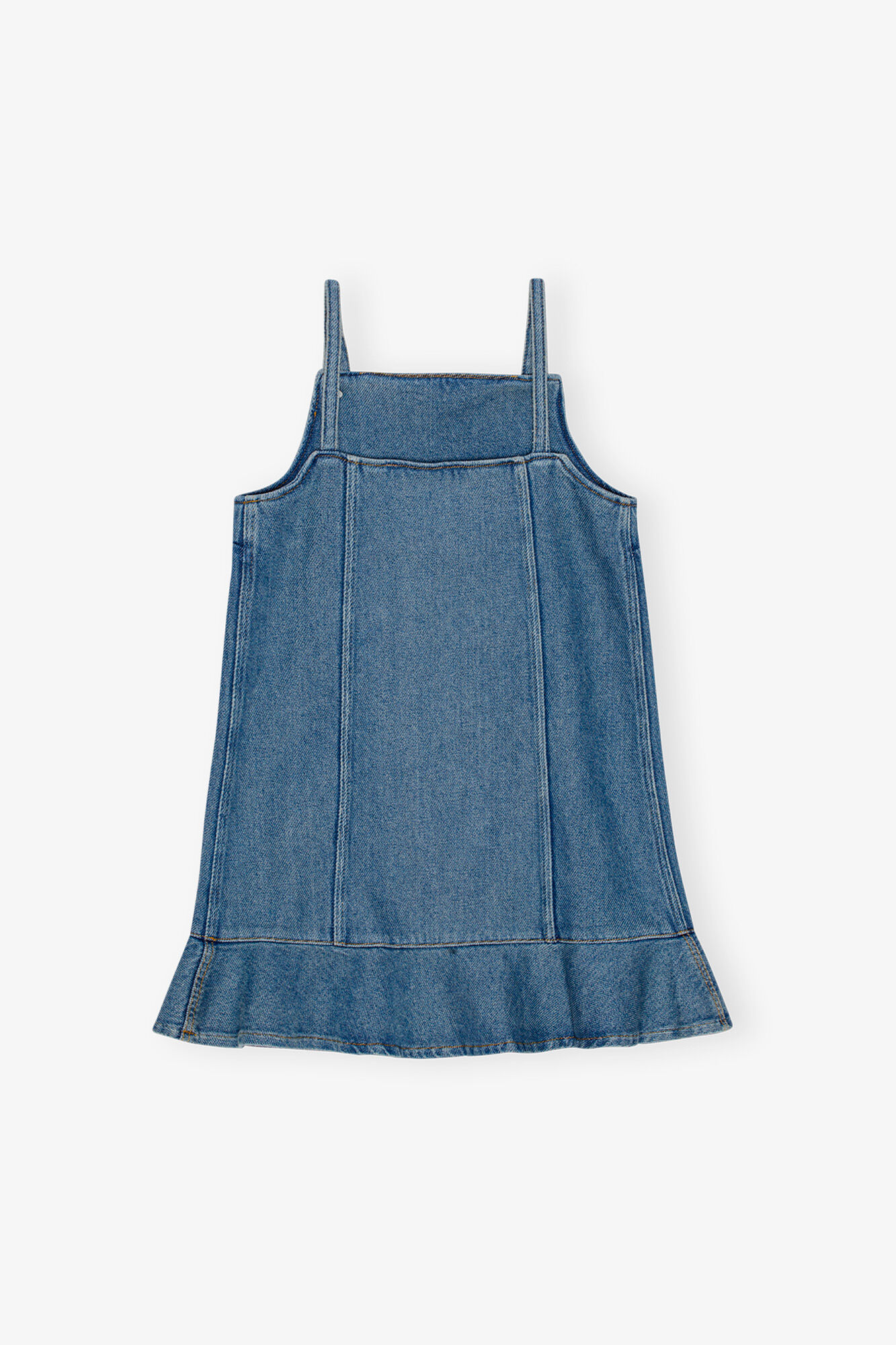 Blue Denim Mini Dress, Organic Cotton, in colour Tint Wash - 2 - GANNI