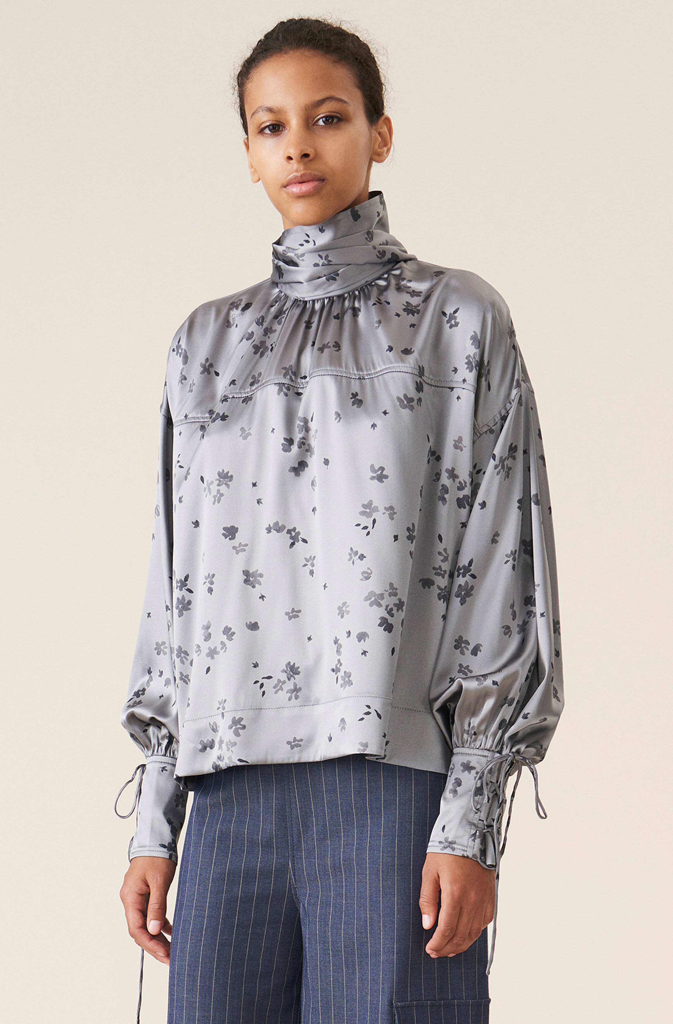 stretch satin top