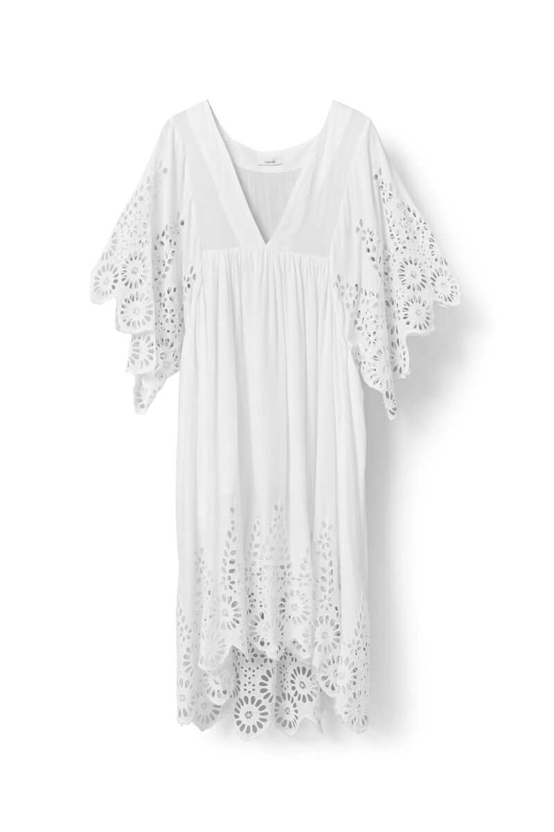 Yoko Lace Dress, in colour Egret - 1 - GANNI