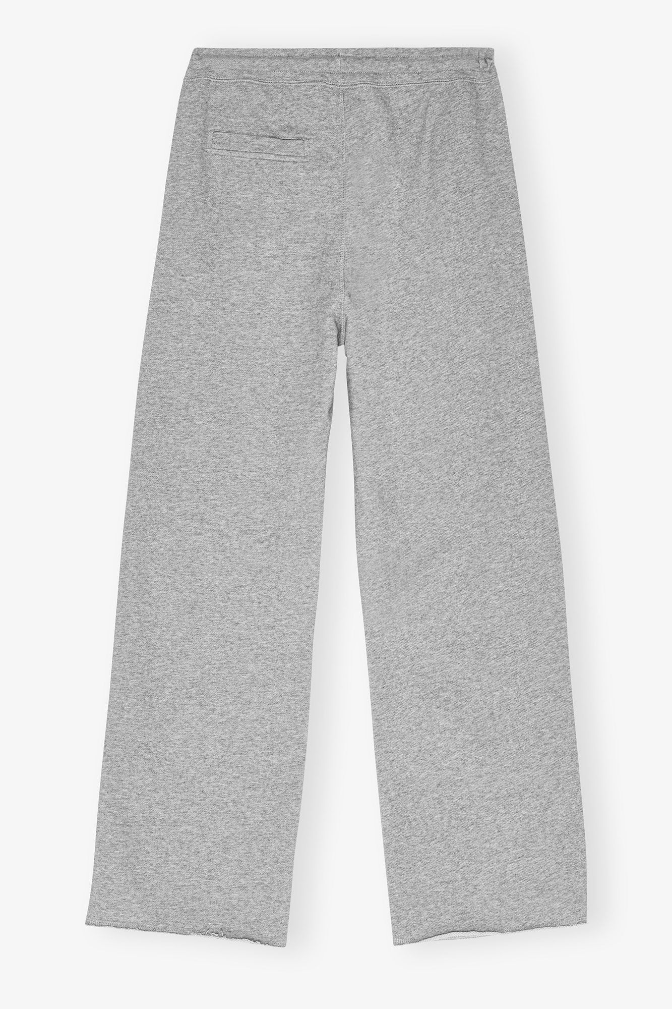 Grey Isoli Wide Leg Pants, Cotton, in colour Paloma Melange - 4 - GANNI