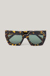 Biodegradable Acetate Oversized Sunglasses, in colour Tortoise - 1 - GANNI