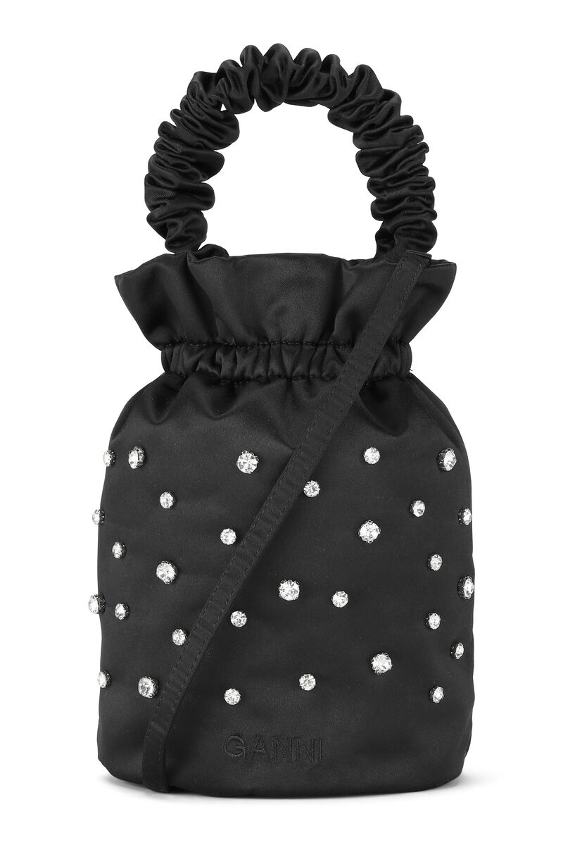 Pouch Mini Bag, Polyester, in colour Black - 2 - GANNI