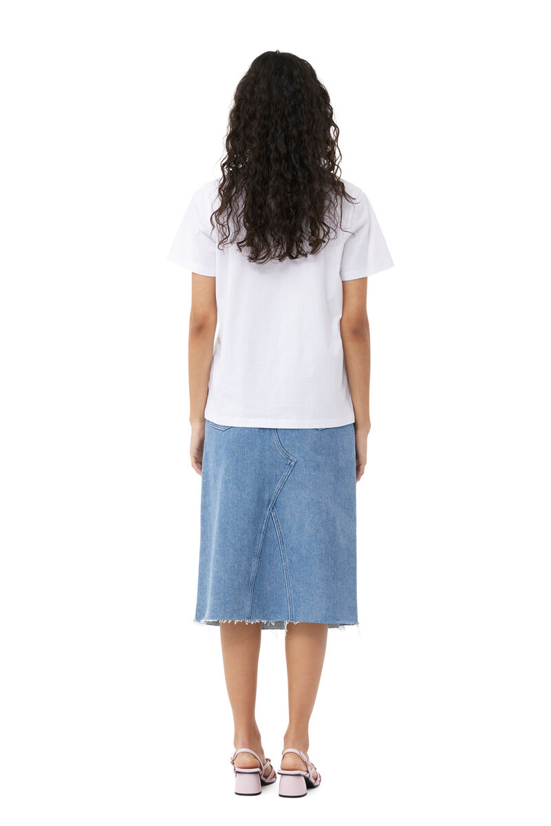GANNI X ESTER MANAS Relaxed Jersey T-shirt, Cotton, in colour Bright White - 2 - GANNI