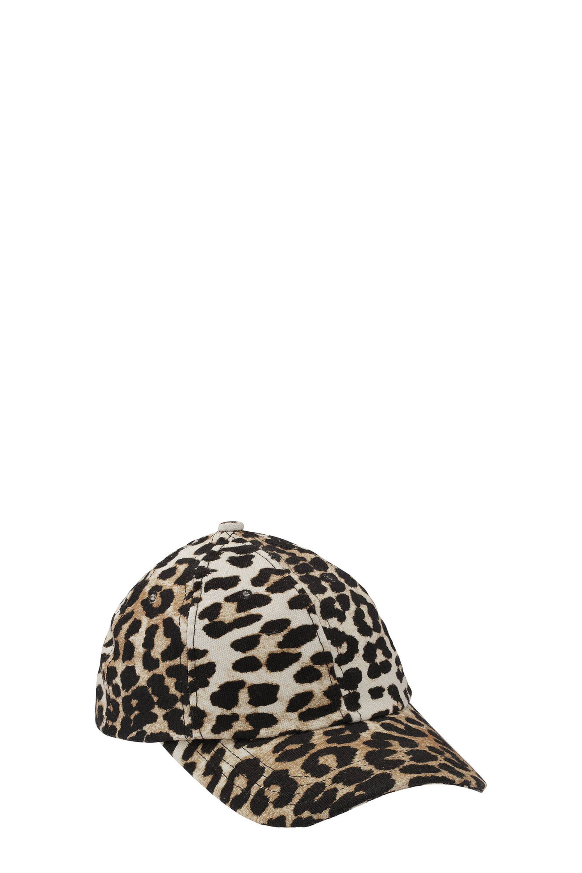 Leopard Canvas Cap | GANNI US