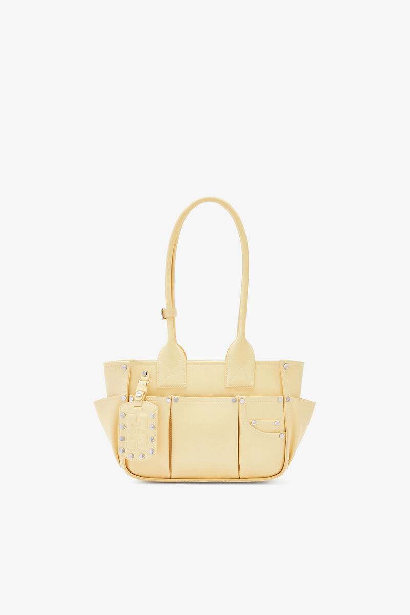 Kleine Posy-Tasche in Gelb, Polyester, in colour Yellow Cream - 1 - GANNI