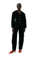 Pantalon en chenille, in colour Black - 1 - GANNI