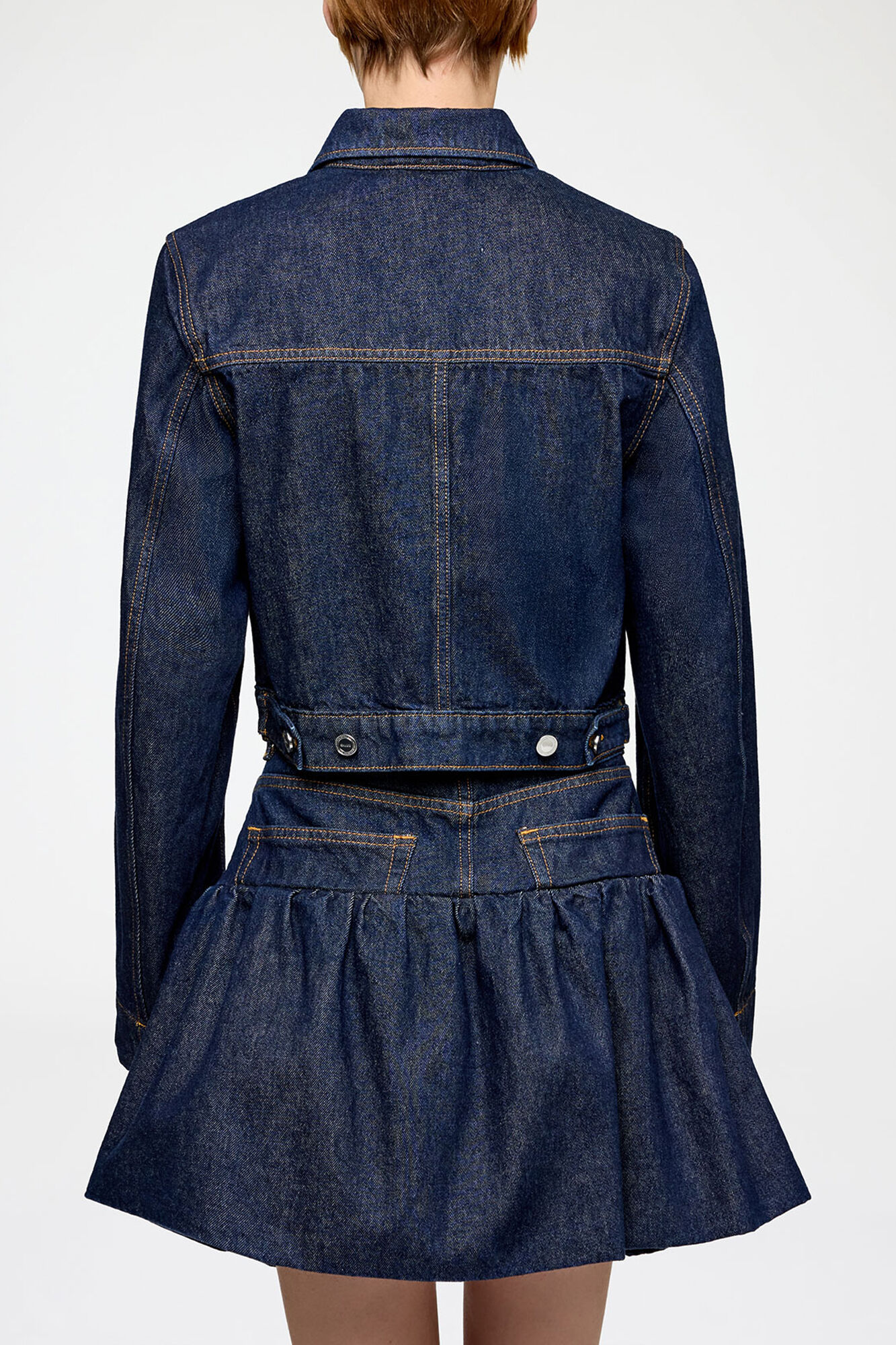 Jacket in Rinse Denim, Organic Cotton, in colour Rinse - 2 - GANNI