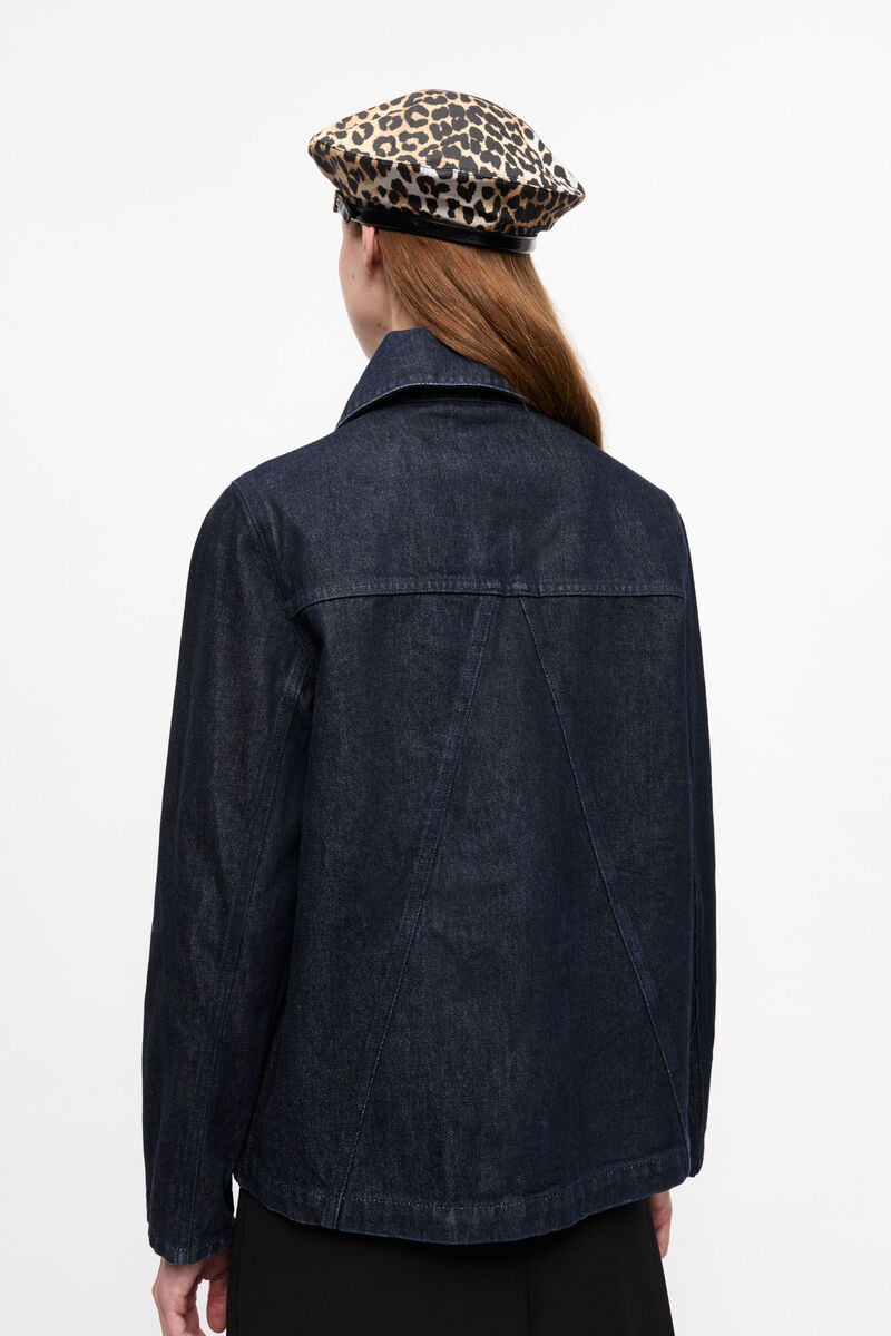 Rinse Denim Jacket, Cotton, in colour Rinse - 2 - GANNI