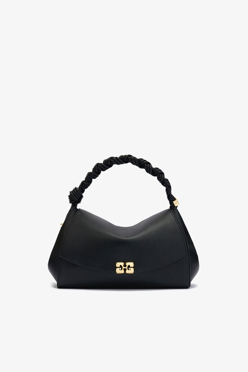Very Bou taske grained i sort, Polyurethane, in colour Black - 1 - GANNI