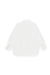 Cotton Poplin Shirt , Cotton, in colour Bright White - 2 - GANNI