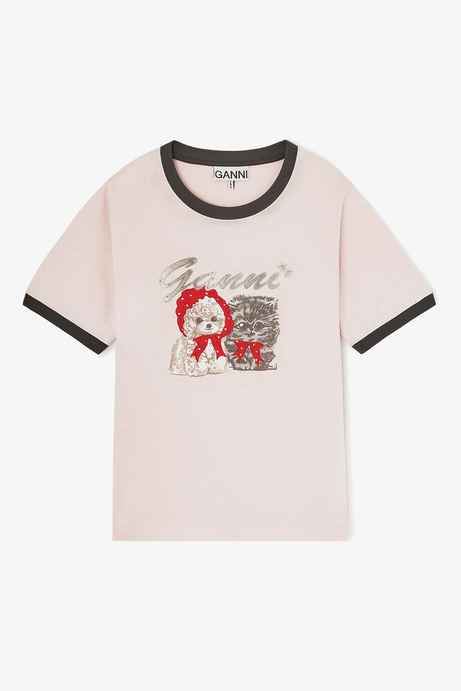 Pink Cropped Animal T-shirt, Primrose Pink
