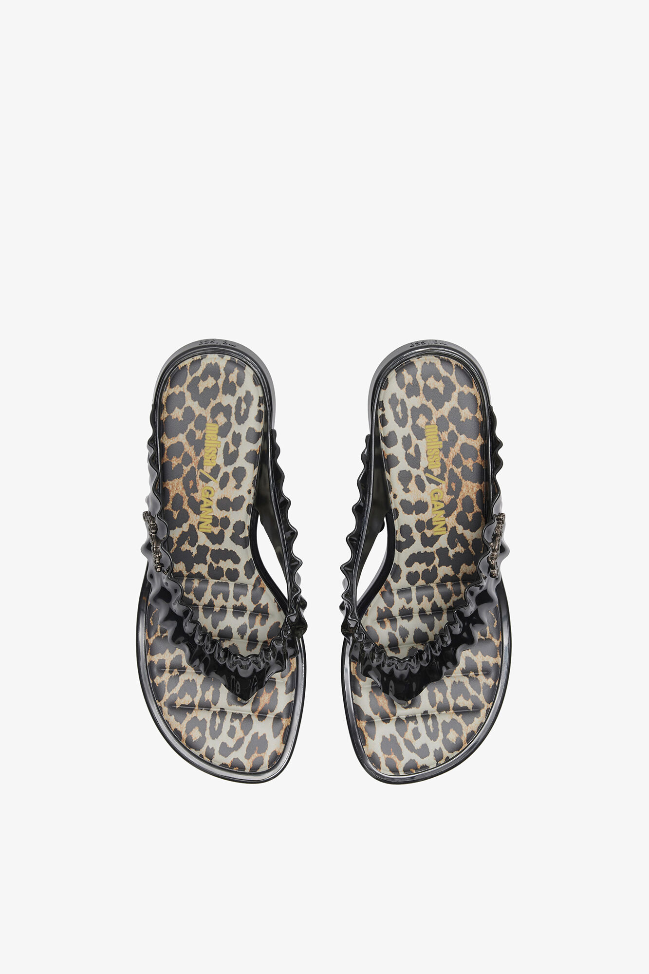 GANNI ヒョウ柄ミュール 39 Melissa Thong Kitten Heel in Leopard | GANNI US