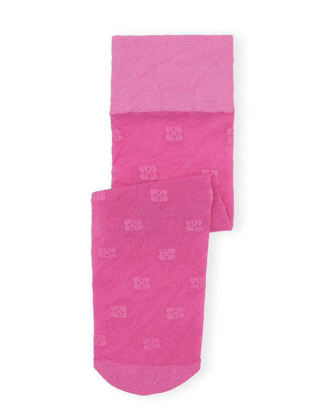 Shocking Pink Pink Butterfly Lace Socks | GANNI UK