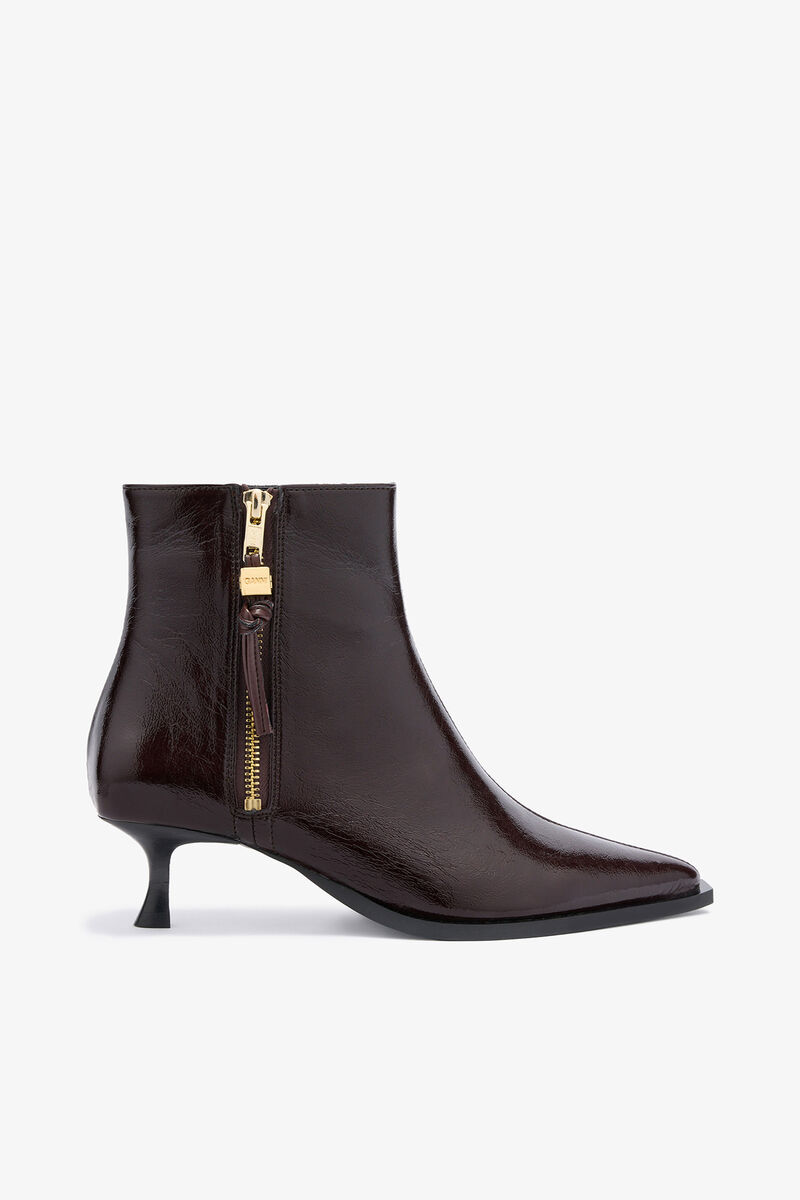 Ana Boots in Brown, Polyester, in colour Demitasse - 1 - GANNI