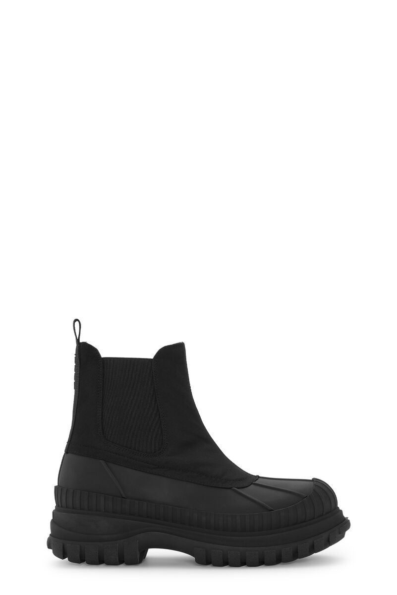 Black Outdoor Chelsea Boots, Polyester, in colour Black - 1 - GANNI