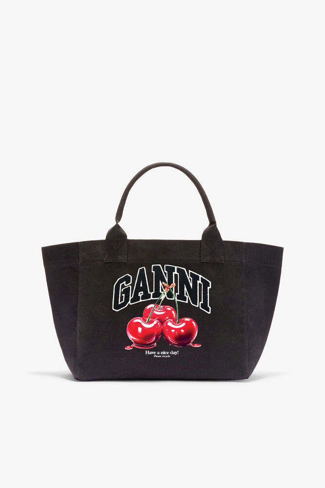Black Medium Cherry Tote, Phantom