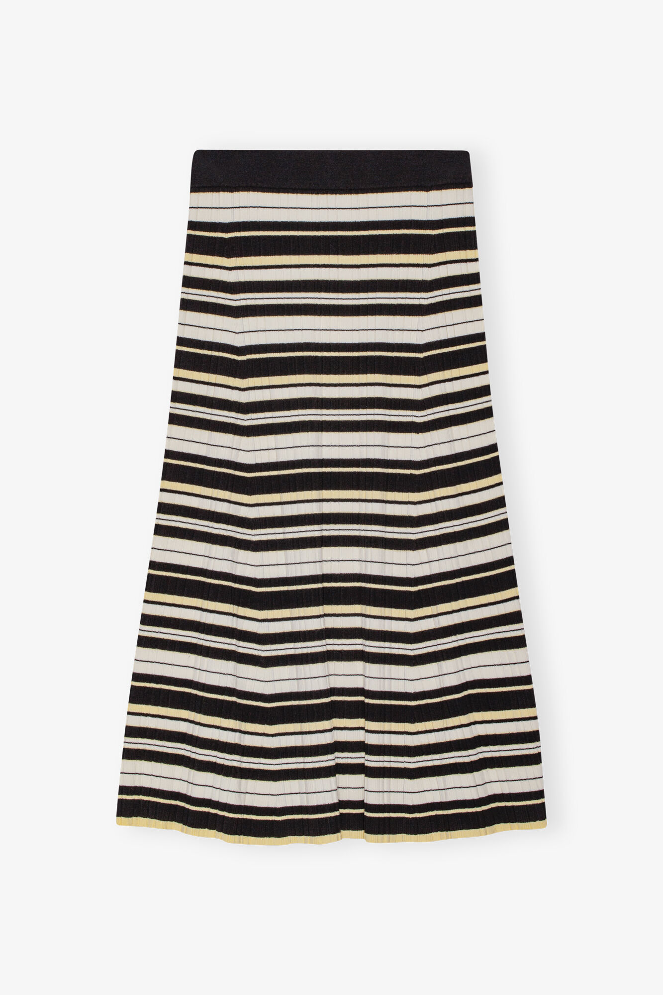 Future Striped Rib Long Skirt, Elastane, in colour Multicolour - 1 - GANNI