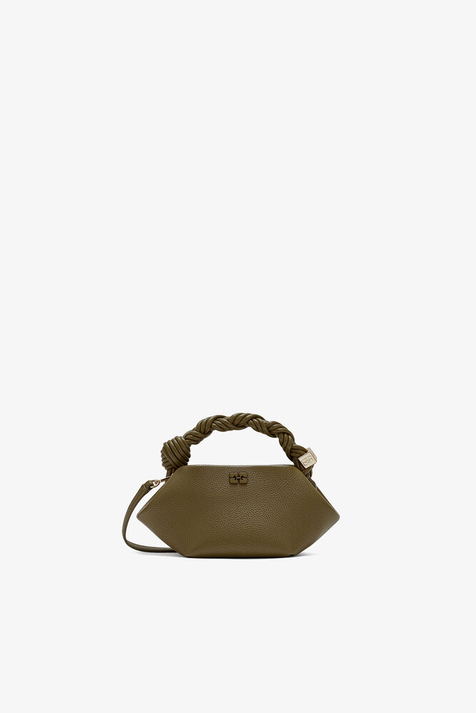 Mini Bou Bag in Green Grained, Military Olive