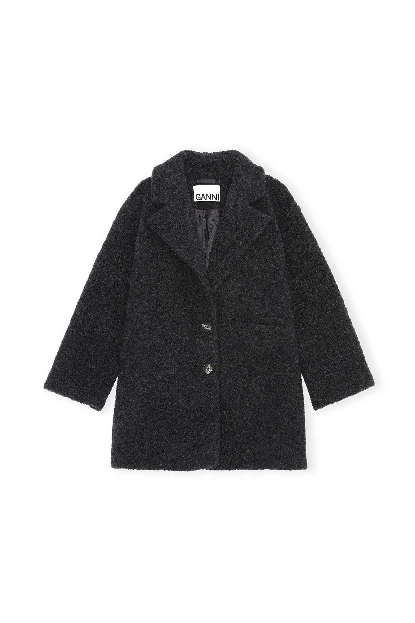 ganni boucle wool jacket