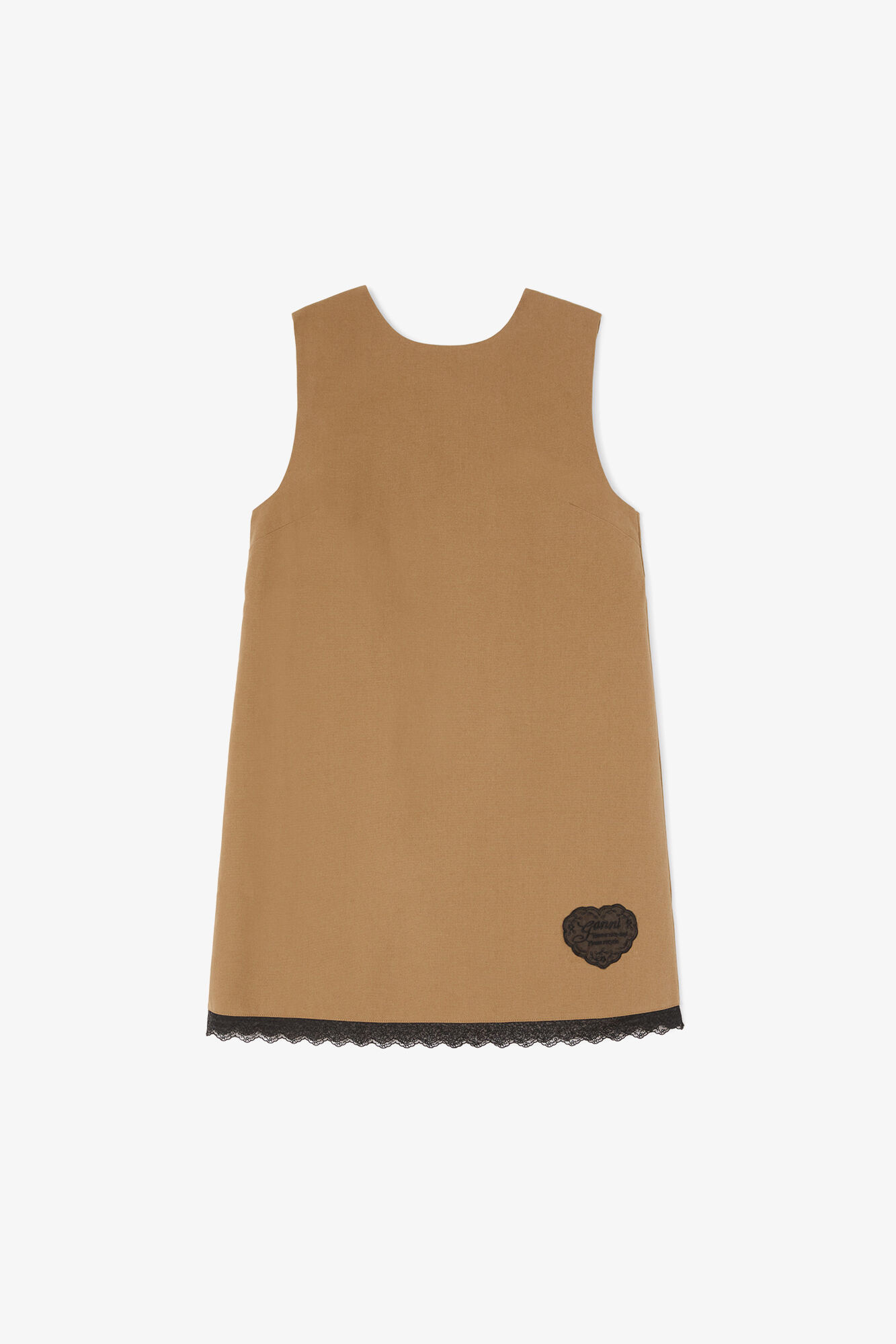 ベージュコットン ドレス, Organic Cotton, in colour Ermine - 1 - GANNI