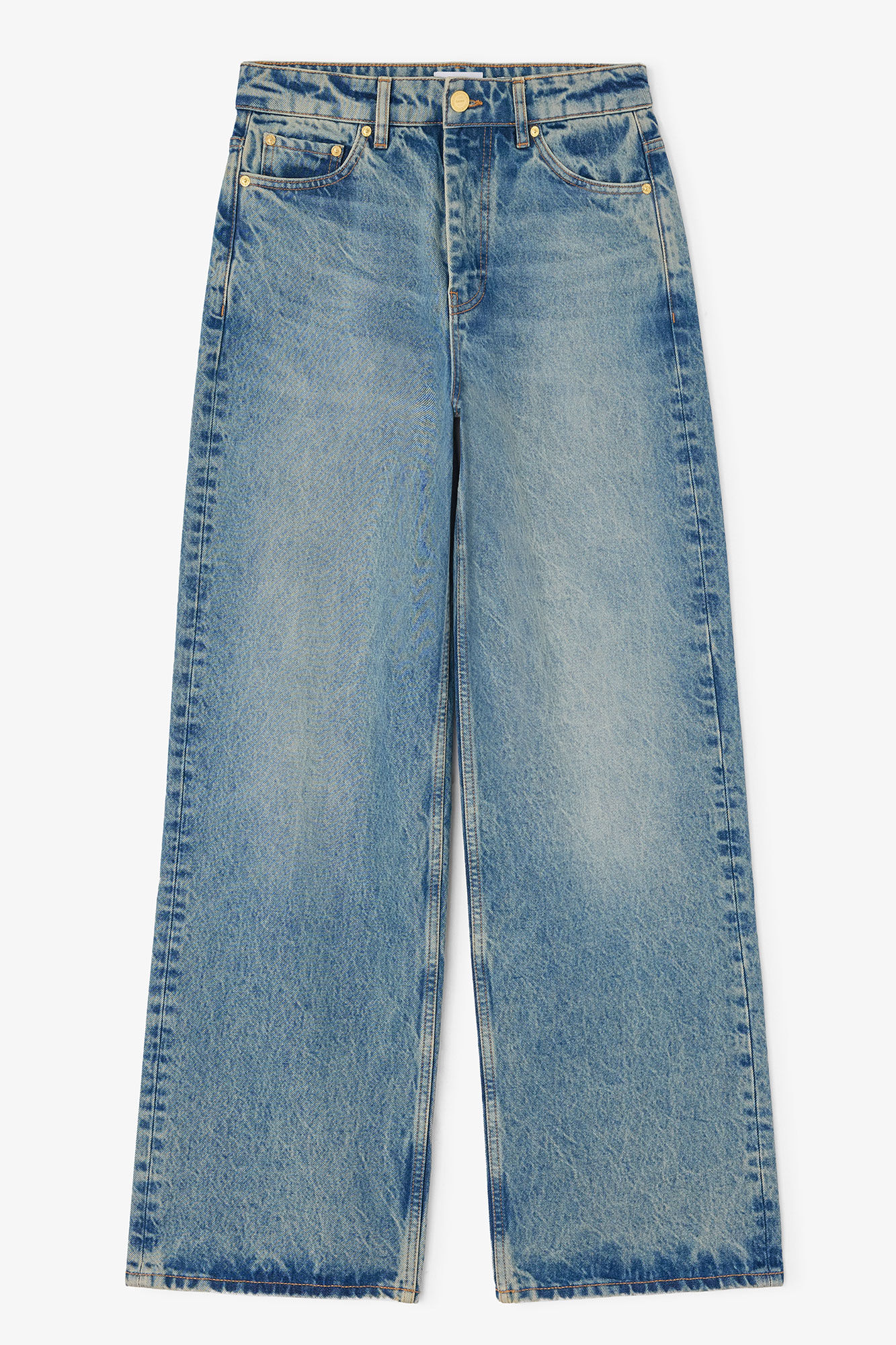 Tint Rigid Izey Jeans, in colour Mid Blue Vintage - 1 - GANNI