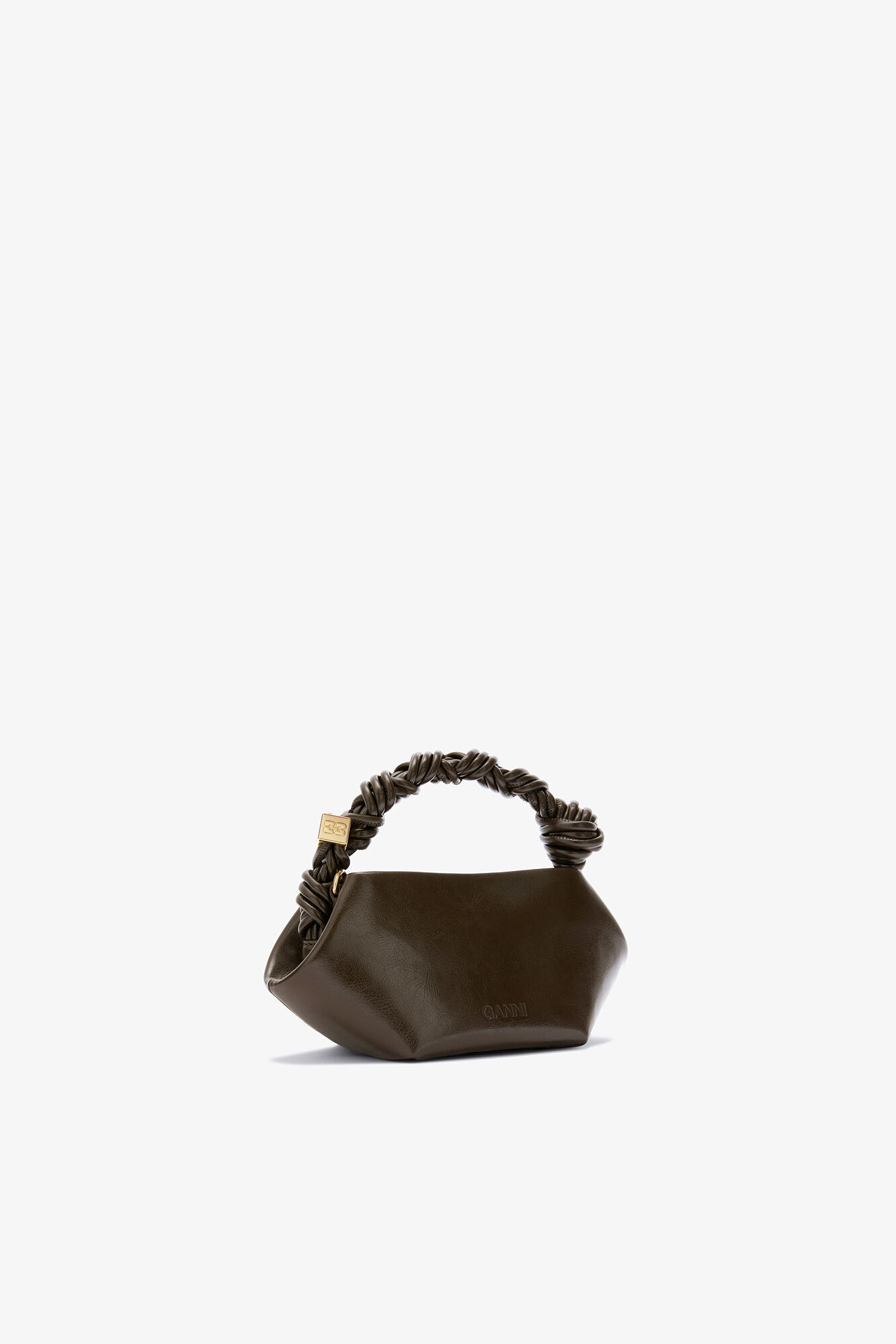 Dark Olive Green Crinkle Mini Bou Bag | GANNI (Global) CA