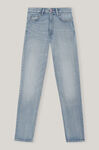 Comfort Stretch Cutye Cropped, Cotton, in colour Light Blue Vintage - 1 - GANNI