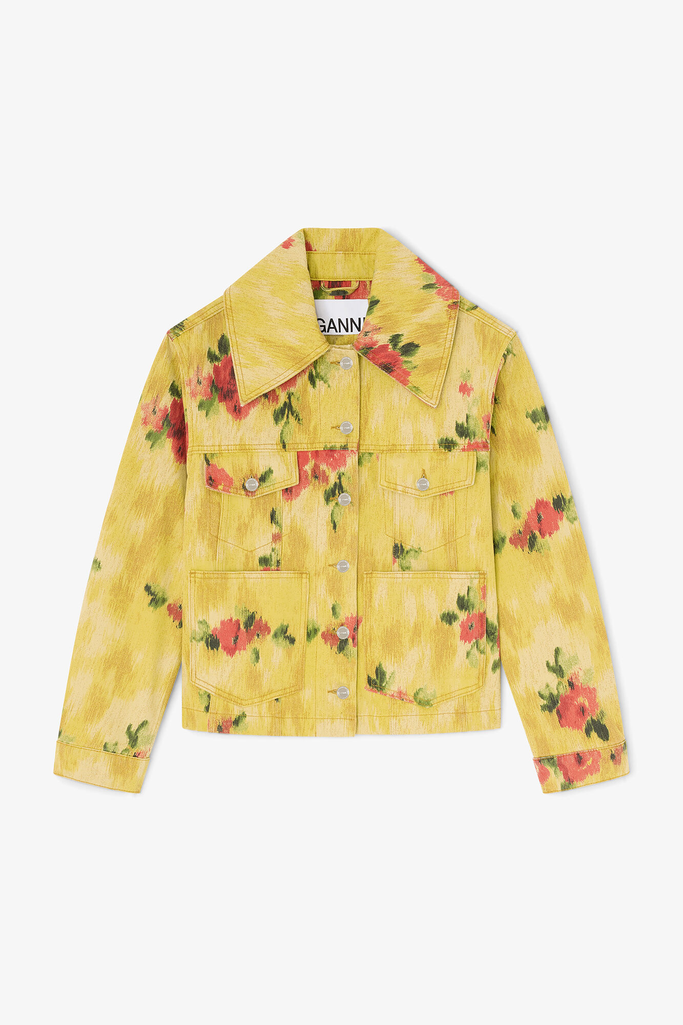 Jacket in Printed Denim | GANNI NO