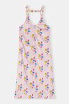 Slip Midi Dress, Elastane, in colour Floral Light Lilac - 2 - GANNI