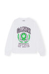 Flower University Of Love Sweatshirt, Cotton, in colour Bright White - 1 - GANNI
