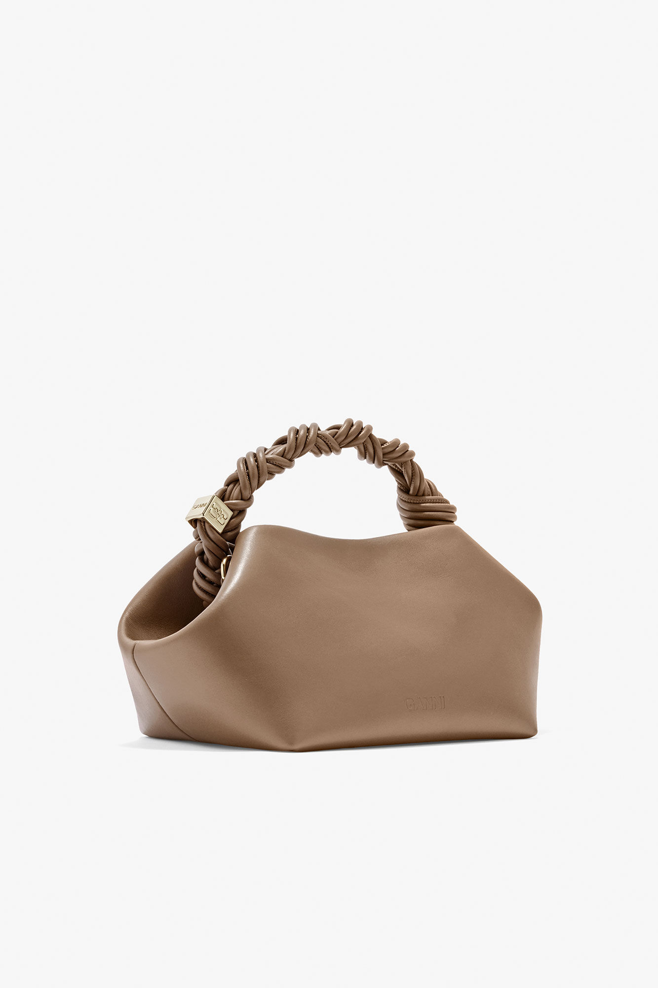 Small Bou Bag in Brown, Recycled Leather, in colour Coca Mocha - 2 - GANNI