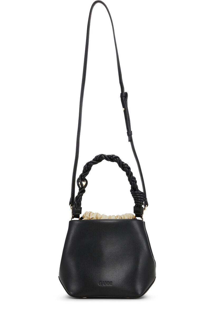 Black GANNI Bou Bucket Bag, Polyester, in colour Black - 2 - GANNI