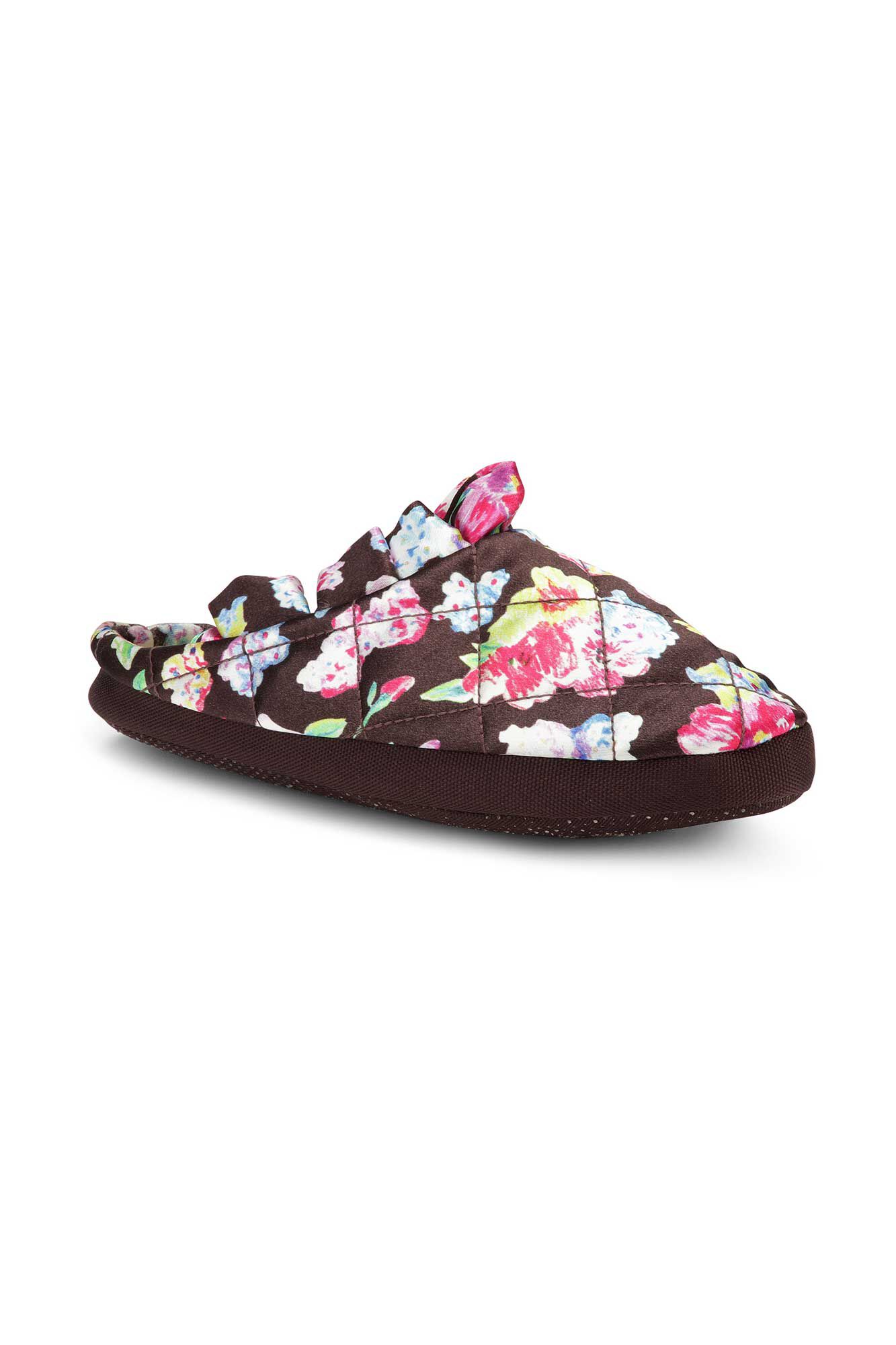 Quilted Satin Accessories Quilted Indoor Ruffle Slippers | GANNI ...