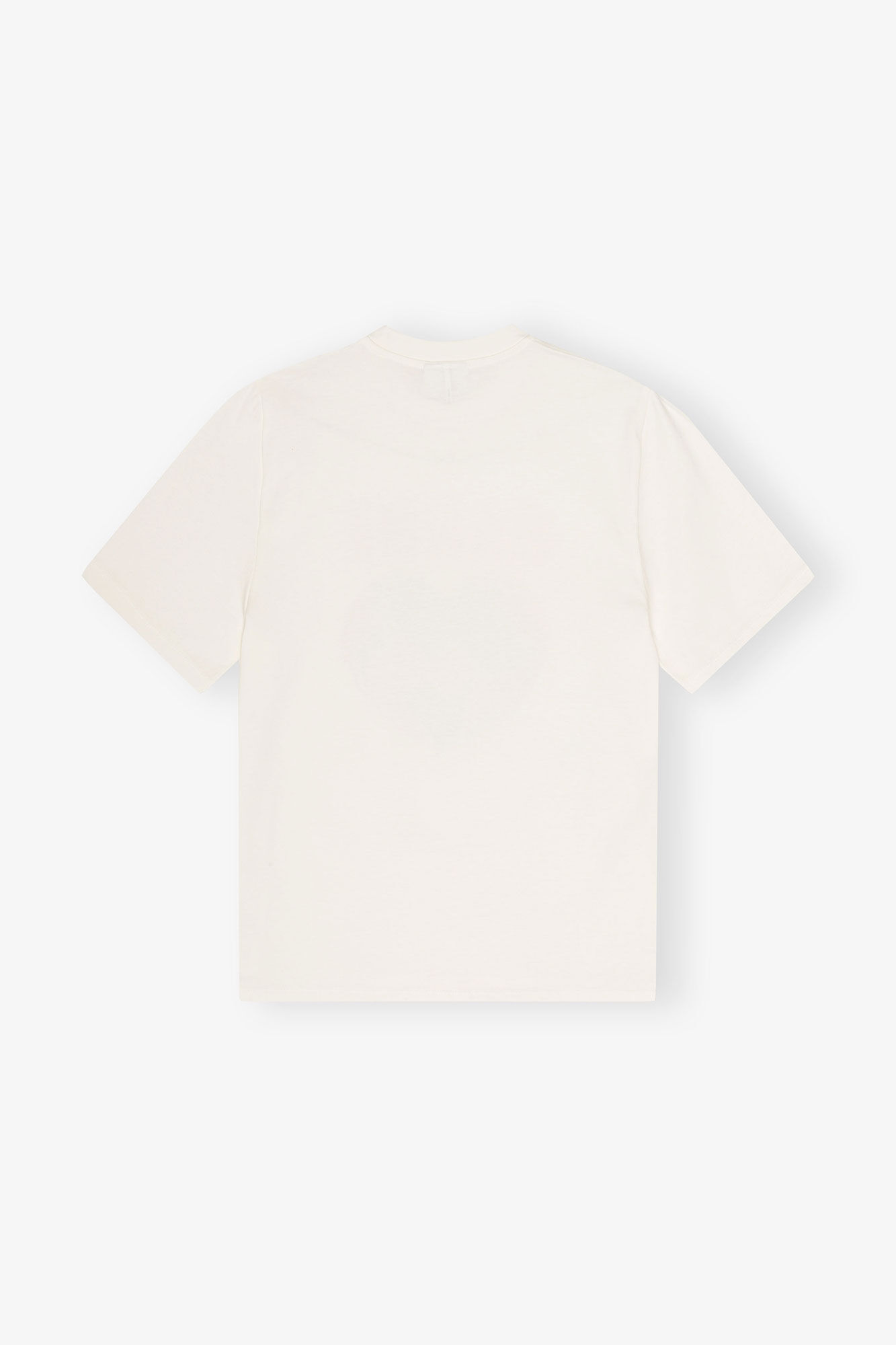 White Graphic Relaxed T-shirt, Cotton, in colour Egret - 2 - GANNI
