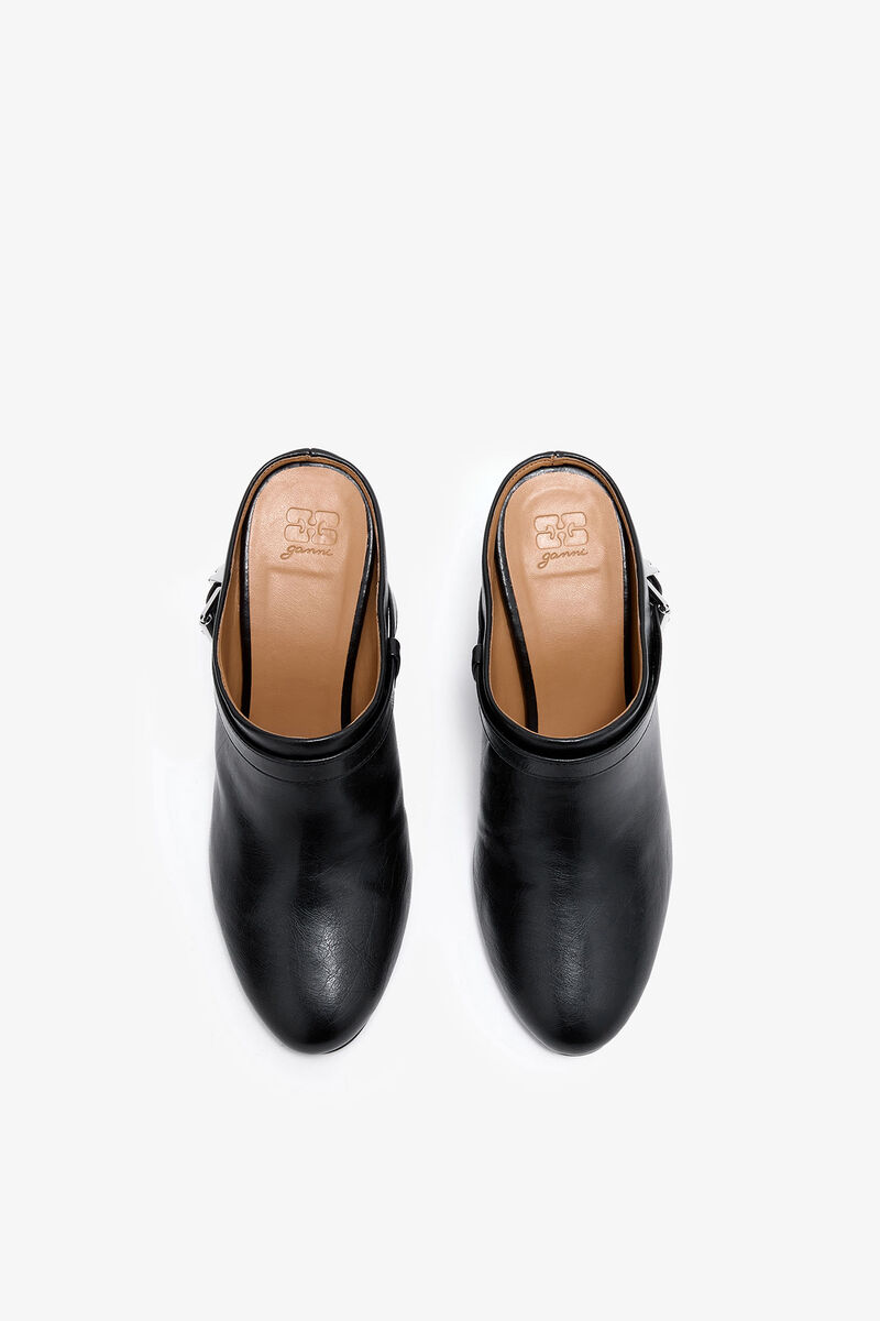 Kat Slim Mule in Black, Polyurethane, in colour Black - 3 - GANNI