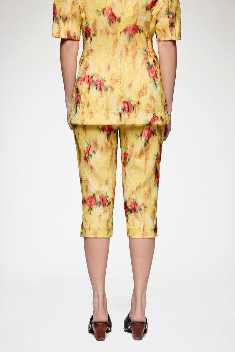 Capri Trousers in Shibori Organza, Recycled Polyester, in colour Aurora - 3 - GANNI