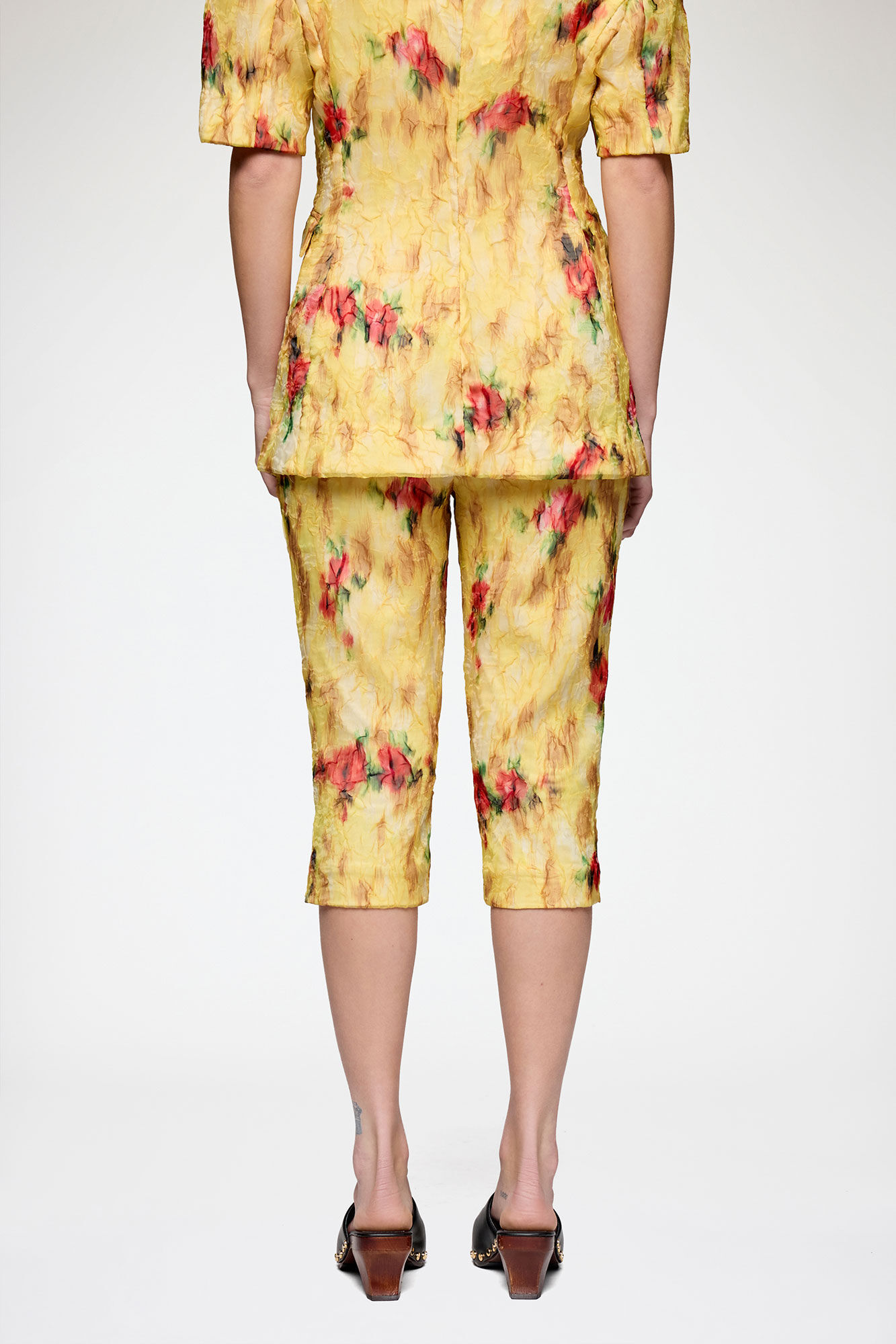 Capri Trousers in Shibori Organza, Recycled Polyester, in colour Aurora - 3 - GANNI