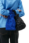 Tasche mit gerafftem Haltegriff, Polyester, in colour Daphne - 3 - GANNI