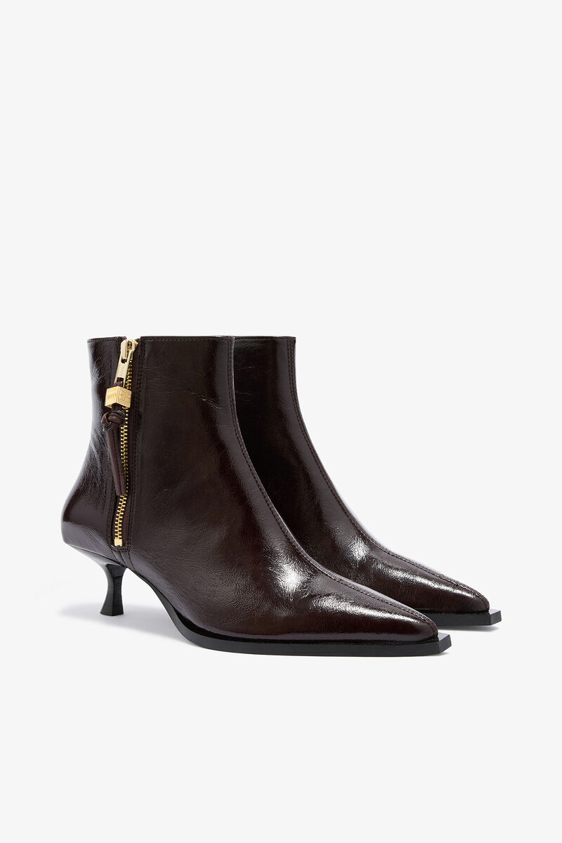 Ana Boots in Brown, Polyester, in colour Demitasse - 2 - GANNI