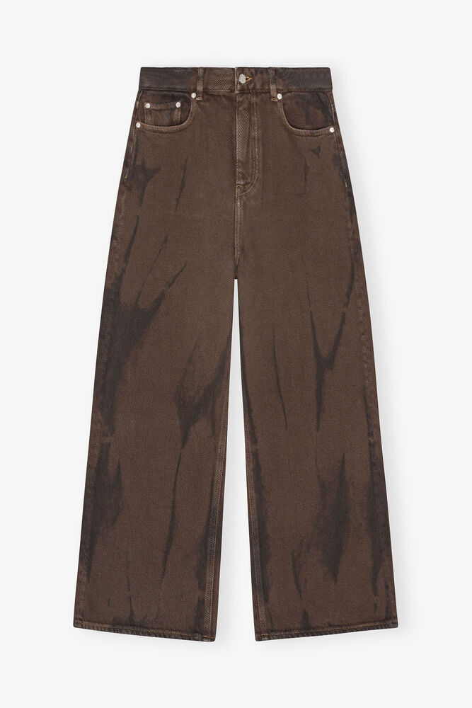 Jeans larges baggy en denim surteint, Chicory Coffee
