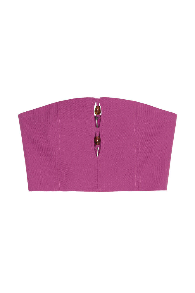 Summer Suiting Sleeveless Top, Purple Wine