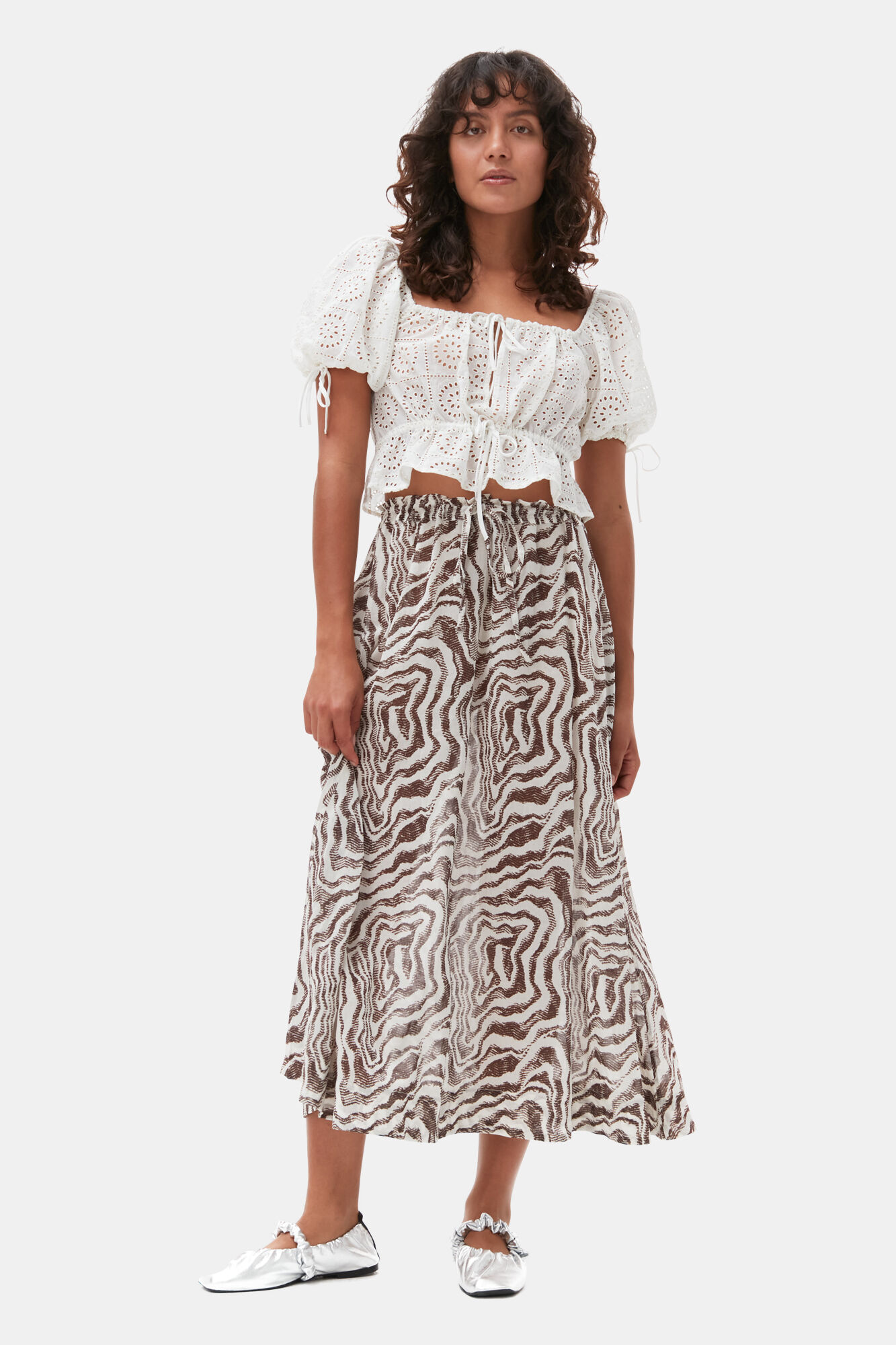 Broderie Anglaise Top Offwhite